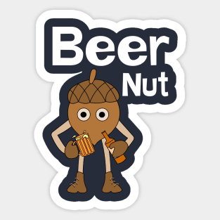 Beer Nut White Text Sticker